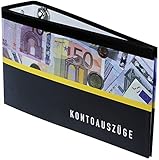 Idena 303598 - Kontoauszugordner DIN lang, mit Aufdruck, 5,5 cm Rückenbreite, Bankordner, Ringordner für Kontoauszüge