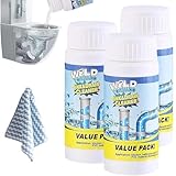 Vollstern Abflussreiniger Schaum Extra Stark, Rohrreiniger Extrem Stark, Wild Sink Und Drain Cleaner, Hochwirksamer Rohrreiniger Mit Aktivschaum, Für Küche, Bad, Toilette & Balkon Alle Rohre (3Pcs)