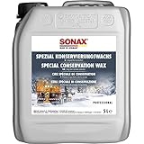 SONAX SpezialKonservierungsWachs (5 Liter) transparentes, salz- und spritzwasserfestes Sprühwachs | Art-Nr. 04855050, neue Verpackung