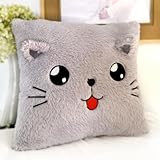 ODIWEN Kuschelkissen Kinde, Kissen Deko, Kinderkissen, Plüschkissen, Flauschig Dekokissen mit Füllung, Zierkissen für Babyzimmer, Kissen Kinderzimmer, Kissen Lustig, Kuscheltier Kissen