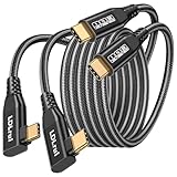 LDLrui USB C auf USB C Monitorkabel, 8K @ 60Hz/4K @ 144Hz, rechtwinkliges USB-C-Displaykabel, 40 Gbit/s USB C Hochgeschwindigkeits-Datenübertragung, 240 W Schnellladung für iPhone 16, MacBook Pro,