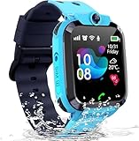 4G Smartwatch Kinder, Kinder Smartwatch mit GPS und Telefon, GPS Uhr Kindermit IP68 SOS Anruffunktion Voice Chat Spiele Schulmodus Wecker Handy, Smart Watch Geschenke für Jungen Mädchen Studenten