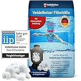 Veddelholzer Pool Filterbälle leichtestes Material für Beste Leistung ersetzt 25kg Filtersand Quarzsand aus Deutschland Poolzubehör Poolreiniger Sandfilteranlage für Salzwasser geeignet