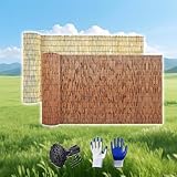 Weidenmatte Natürlicher Schilfrohrmatte Sichtschutz Stabiler Schilfmatte Windschutz Premium Sichtschutzmatte Mit Kabelbindern Leichte Montage