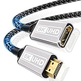 HDMI Verlängerungskabel,1M 8K 60HZ 4K 120HZ 144HZ HDMI 2.1 Verlängerung Kabel Stecker auf Buchse 48Gbps Ultra Highspeed UHD eARC HDCP 2.3 Dynamic HDR10+ Kompatibel mit TV Stick,HDTV,PS 5 PS 4