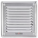KOTARBAU® Lüftungsgitter 165 x 165 mm Edelstahl Abluftgitter für Kamin Belüftung Silbern mit Insektenschutzgitter Korrosionsbeständig
