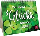 Mini-Kalender 2026: Der kleine Glückskalender: Mini-Monatskalender. Kleiner Tischkalender zum Aufstellen mit Monatskalendarium. Geschenk für Herzensmenschen