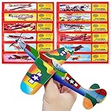 WJXKAZYX 24 Stück Gleitflugzeuge Set,Styroporflugzeuge,Gleitflugzeuge für Kinder,Gleiter Flieger,Styroporflieger,Flieger Wurfgleiter,für Kindergeburtstag Gastgeschenke
