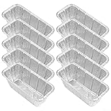 Einweg-Grill-Fettschalen, Aluminiumfolie, perfekt zum Backen, Grillen, Tasseneinlagen für Grill, 5017, 10 Stück