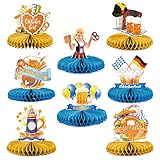 COLOFALLA 8 Stück Tischdeko Oktoberfest Bayerische Deko Bayern Party Dekoration Mittelstück Tischaufsätze Oktoberfest Party Zubehör