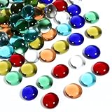 Muggelsteine bunt kinder – ca. 210 Stück, 900g, Glassteine bunt, Glasnuggets bunt, Dekosteine für Vasen, glassteine deko, 15-20mm,für Aquarium, Wasserpflanzen und DIY-Projekte