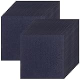 CYEER 36 Stück Teppichfliesen Selbstklebend 30x30CM, Teppichfliesen Selbstliegend, Teppich Fliesen, Teppich Selbstklebend, Teppichfliesen Weich, Auslegware Teppichboden für Haus, Büro(Dunkelblau)