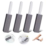 4 Pcs Bimsstein Reinigungs Stein mit Griff: TAIGULII Bimsstein Toilettenreiniger, Cleaning Block WC Toilette-Reinigungsstein mit Griff Putzstein für Küche Dusche Bad Pool Waschbecken Fußpflege