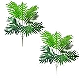 Natligard Kunstpalme Kunstpflanze Groß Palme Kunstbaum，70cm Hoch 8 Zweige Tropische Aesthetic Deko Outdoor Wohnzimmer Schlafzimmer Badezimmer außenbereich Büro Garten Hochzeit Party Deco