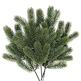 TINA 4 Bündel Tannenzweige Künstlich wie Echt 44cm, Tannengrün Künstlich Kiefernzweige Kunsttanne Kunstzweige, Kunstpflanze Weihnachtszweige für Weihnachtsdeko Adventskranz Deko Zweige Weihnachten
