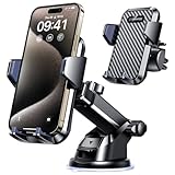 VANMASS Handyhalterung Auto 2024 neuste Version Handy Halterung Auto 4 in 1 Lüftung & Saugnapf Handyhalter 100% Kratzschutz Smartphone Halterung Auto für iPhone 15 Samsung Huawei Mate 60 pro LG usw