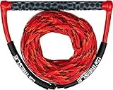 Mesle Wakeboard-Leine Team, 15'' breite Eva Hantel Griff, Länge Zug-Seil mit Hantel 15,2-19,8 m, 4 Verkürzungen, schwimmend, inkl Rope Keeper