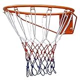 FUNJEPE Professioneller faltbarer Basketballkorb mit Basketballnetz, für drinnen und draußen, zum Aufhängen, 45 cm, für jedes Wetter