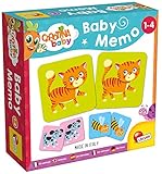 Lisciani - CAROTINA BABY - Baby Memo - Tiere - 24 Karten - Lernspiel für Kinder von 1 bis 4 Jahren - Pädagogisches Gesellschaftsspiel - Gedächtnis-und Denkspiel - Fördert Konzentration &Gedächtnis