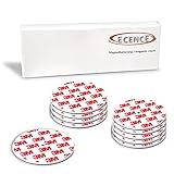 ECENCE Rauchmelder Magnethalter 10 Stück selbstklebende Magnethalterung für Rauchmelder Ø 70mm schnelle & sichere Montage ohne Bohren und Schrauben für alle Feuermelder und Rauchwarnmelder