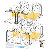 Lebendfalle für Maus Mausefalle Lebend 4er Set: Hochsensibel Mäusefalle mit 66 Luftlöchern, Robustem und Langlebigem，Sicher und Effektiv, Einfach zu Bedienen, Wiederverwendbare Mäusefallen fürs Haus