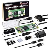 GeeekPi Raspberry Pi Zero 2 W Starter Kit with RPi Zero 2 W Case, 32GB SD Card Preloaded OS, QC3.0 Power Supply, 20 Pin Header, Micro USB to OTG Adapter, HDMI Cable, Heatsink, ON/Off Switch Cable