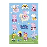 Dekozauber24 Essbare Muffinaufleger Peppa Wutz, 13 Stück, aus Oblate, Muffindeko Kindergeburtstag Esspapier Tortendeko Peppa Pig