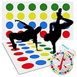 sinirttou Twister Spiel für Kinder & Erwachsen, Bodenspiel mit Spielmatte, Twisting Spielmatte, Outdoor Spiele, Gartenspiele, Partyspiele, Familienspiel, Lustiges Spiel Für Drinnen Und Draußen