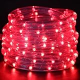 Wisada LED Lichtschlauch Außen 8M,36 LEDs/m LED Schlauch 230V Indoor Leuchtstoffröhre, Outdoor Rot LED Lichter Wasserdicht Lichterschlauch für Terrasse Wohnzimmer Weihnachten Partydeko