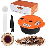 Kaffeepads, wiederverwendbarer Kaffeefilter, nachfüllbare Kaffeekapseln für Bosch Kompatibel mit Tassimo Maschinen mit lesbarem Barcode (220 ML, Orange)