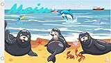 U24 Flagge Fahne Moin Strandleben Hissflagge 90 x 150 cm