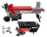 DEDRA Horizontaler Holzspalter 2000W, Holzspalter, maximale Drehzahl: 2850 U/min, Hydraulikzylinder, hohe Spaltkraft, Metallschutz, stabile Basis, für tägliche Arbeit mit Holz