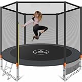 KESSER® Trampolin Outdoor Ø 244/305/366/427 cm Komplettset mit Sicherheitsnetz, Leiter, Randabdeckung & Seitentasche und Montagezubehör | Kindertrampolin Gartentrampolin Belastbarkeit 150 kg