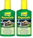 Tetra ReptoSafe Wasseraufbereiter - bereitet Leitungswasser sicher für Wasserschildkröten auf, ideal bei Neueinrichtung eines Aqua-Terrariums und bei Wasserwechsel, 250 ml Flasche (Packung mit 2)