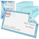 Harmony Care® 30 x Inkontinenz Bettunterlage mit Fixierstreifen - 60 x 90 cm saugstarke Krankenunterlagen - rutschfeste Inkontinenzunterlagen einweg