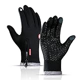 PCFING Winter Handschuhe Damen, Unisex Touchscreen Warm Handschuhe, Wasserdicht, Winddicht & rutschfest-S