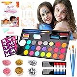 20 Farben Gesichtsfarbe Kinderschminken Set - Halloween Farben für Theaterschminke , Schminkset Wasserbasis, Faschingsschminke Face Paint, Ideal kids Kinderschminke Set für Bodypainting Karneval