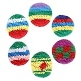 TOYANDONA 6St Sandsack Handwurfspiele Wurfspielspielzeug Sitzsäcke im Freien Sitzsäcke Sack Strick-Sandbeutel Kindergarten-Sandbeutel Sitzsack-Wurfspiel kleine Sitzsäcke zum Werfen Plüsch