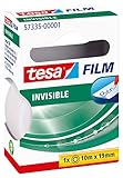 tesa tesafilm invisible, 10m:19mm, 1 Rolle in der Hängefaltschachtel