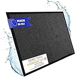 Entrando Fußmatte 40x60 cm für außen und innen, waschbar, robust, rutschfest, saugfähig - für Haustür, Flur, Balkon - Anthrazit Schwarz Teppich 60x40 schmutzfangmatte 60 x 40 cm fussmatte 60x40