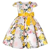 Vguukv Clearance of Sale Girls Sleeveless Dress Tween Summer Formal Party Holiday Midi Dress Flowy Swing Dresses with Hair Bow 2-8Years 2025 Happy New Year