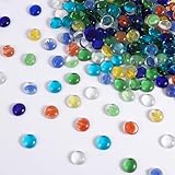 Yzpklhw 500g/ca.115 Stück Glasnuggets Bunt, Muggelsteine Bunt Kinder, Glassteine Dekosteine für Vasen, Mosaiksteine zum Basteln Spielsteine, Mosaik Steine