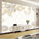 Blume Blume Tv Dekoratives Ornament 3D Tapeten Wanddekoration Fototapete Sofas Wohnzimmer Wandbild Schlafzimmer-350cm×256cm