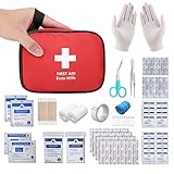 HONYAO® Erste Hilfe Set, Mini Reiseapotheke 90 Teilig, Notfalltasche Notfallset Klein für Outdoor Auto Fahrrad Zuhause Motorrad Arbeitsplatz Wandern Camping Notfall