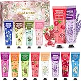ZHHGOO 12PCS Handcreme Set, Mini Handcreme Damen Geschenkset,Feuchtigkeitscreme Pflegecreme für Trockene Rissige Hände, Handcreme Geschenkset für Frauen, Männer, Mama, Geburtstags, Weihnachtsgeschenke