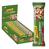 Powerbar Natural Energy Cereal Strawberry & Cranberry 24x40g - Veganer Kohlenhydrat Energie Riegel + Magnesium
