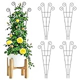 WELDUN 4er Rankgitter 75CM für Kletterpflanzen, Metall Rankhilfe Zimmerpflanzen, Pflanzentrellis Gartentrellis Innen- und Außenbereich für Gemüse, Rosen und Blumen
