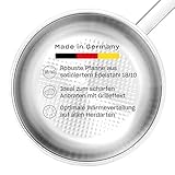 Fissler Original-Profi Collection/Edelstahl-Pfanne (Ø 24 cm) Stielpfanne mit Innen-Skala, novogrill Bratfläche - Induktion