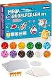 Smowo® 10.000 Bügelperlen Set inkl. 15 Farben, Steckplatten und Zubehör - 5mm Perlen Basteln Box - Perfektes Geburtstags Spielzeug