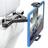 TRYONE Tablet Halterung Auto Kopfstütze Tablethalterungen Auto: KFZ Tablet Kopfstützenhalter 360° Drehung Tablet Halterung Auto Kopfstütze für iPad, Smartphone, Switch, Tabs und 4,7-13 Zoll Geräte